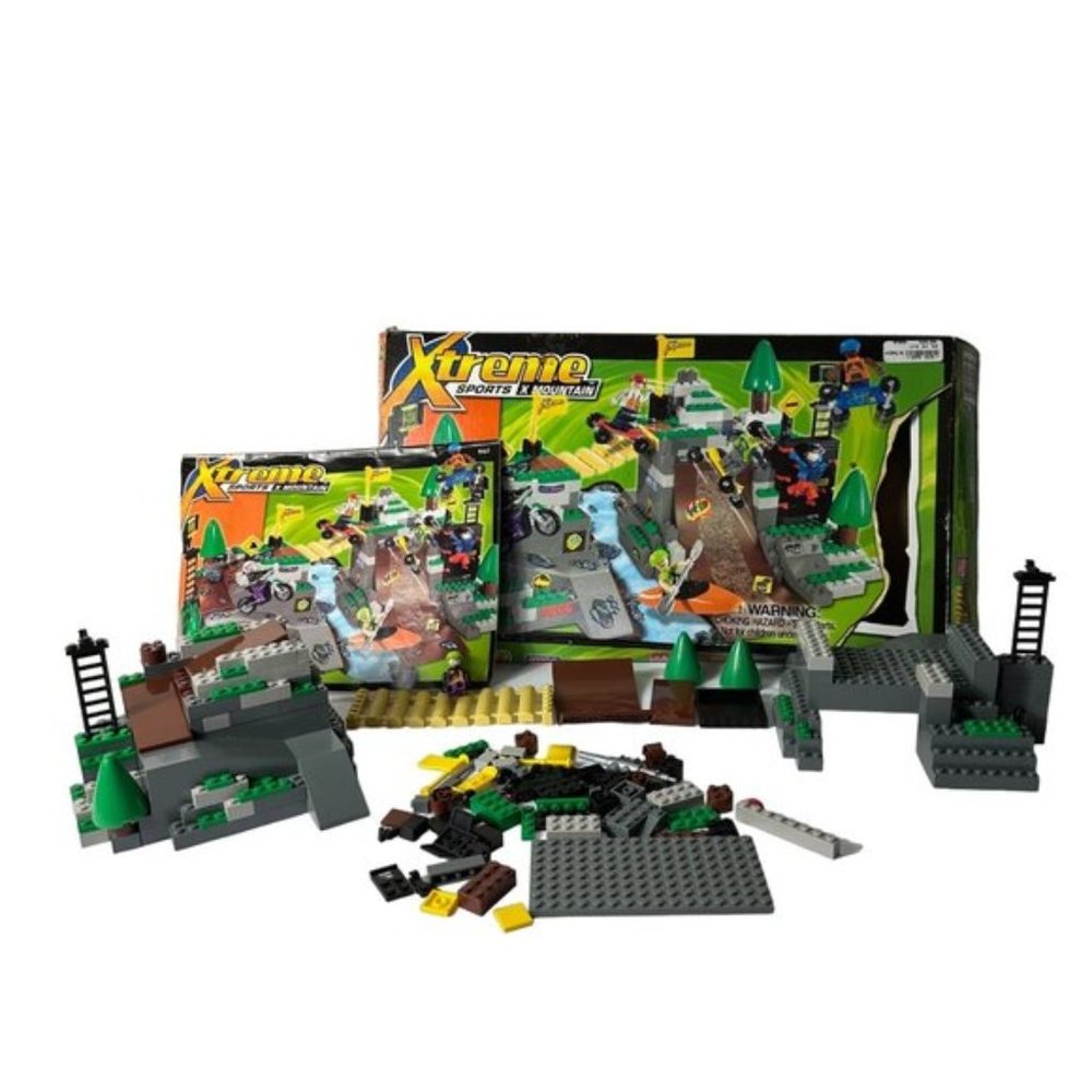 Mega Bloks Xtreme Sports X Mountain Set 2001 Y2K INCOMPLETE